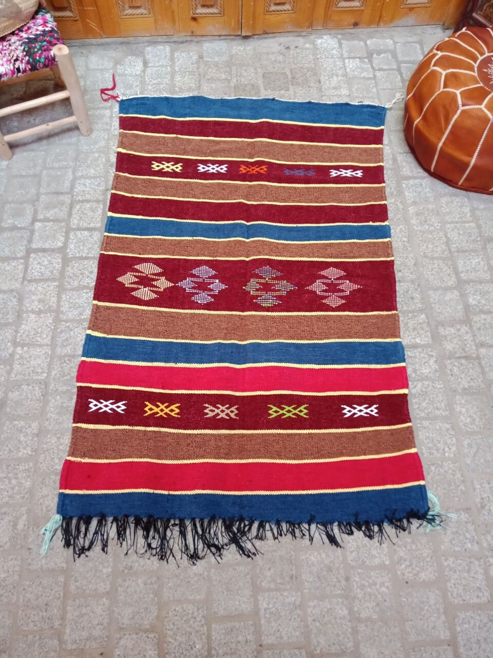 Cactus Silk Rug - Moroccan Cactus Silk Kilim Handmade .Cactus Silk Rug ,Sabra Carpet Berber Authentic Azilal Area Rug. Sabra Rug