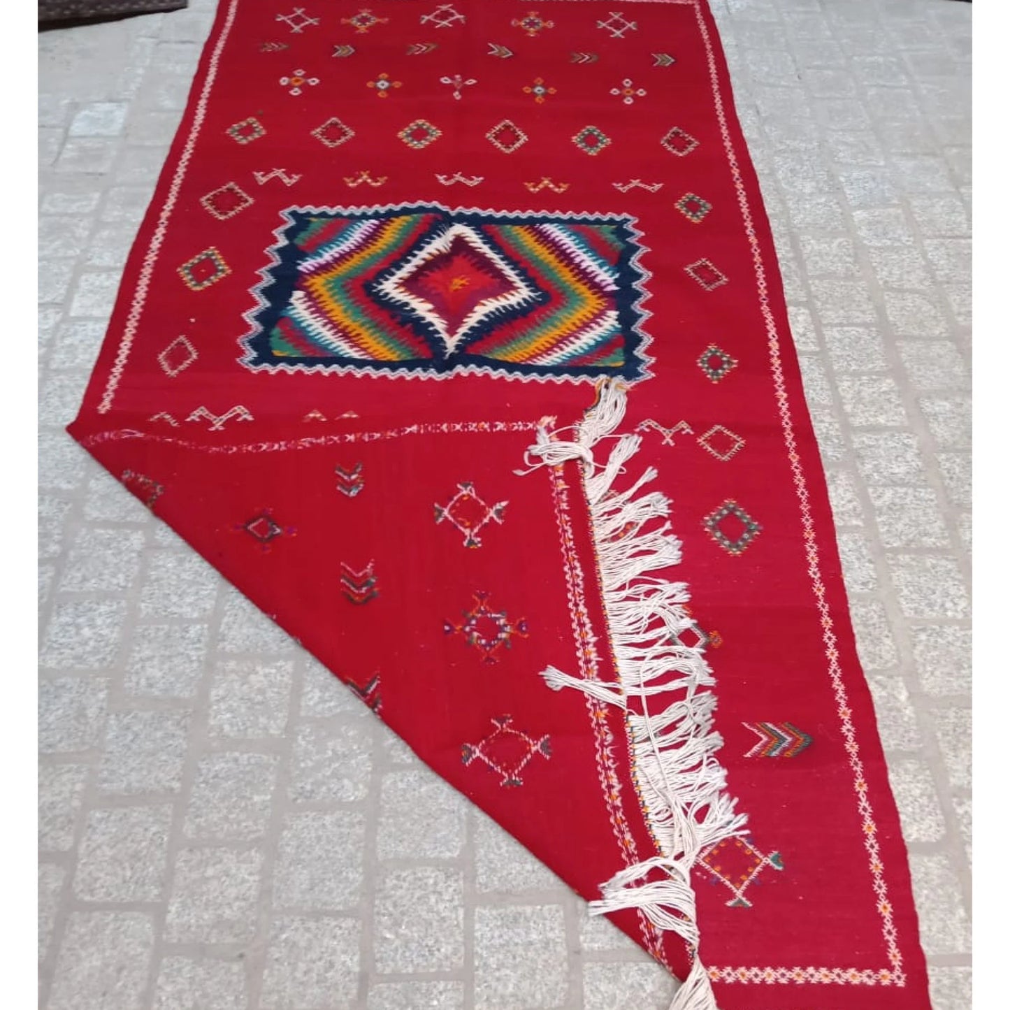 Moroccan Akhnif Rug, Berber Akhnif Kilkm, Handmade Wool Rug, Authentic Azilal