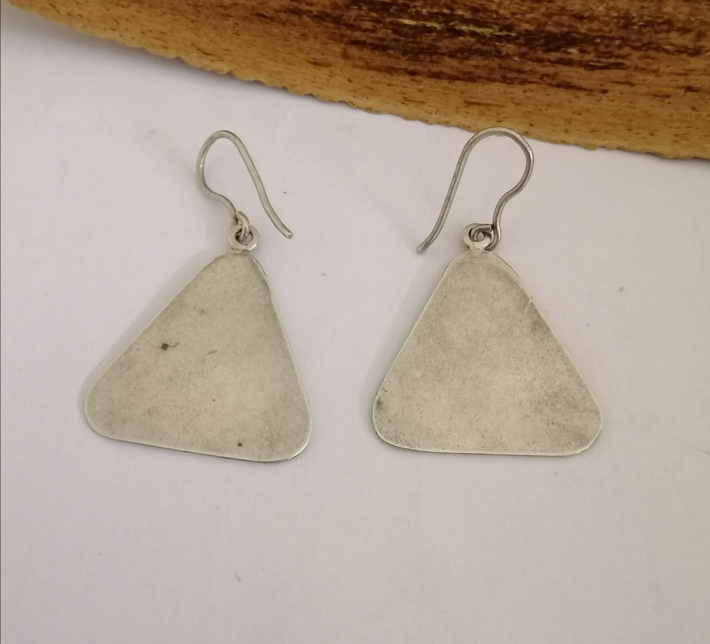 Lovley Vintage Tuareg Triangular Silver Earrings