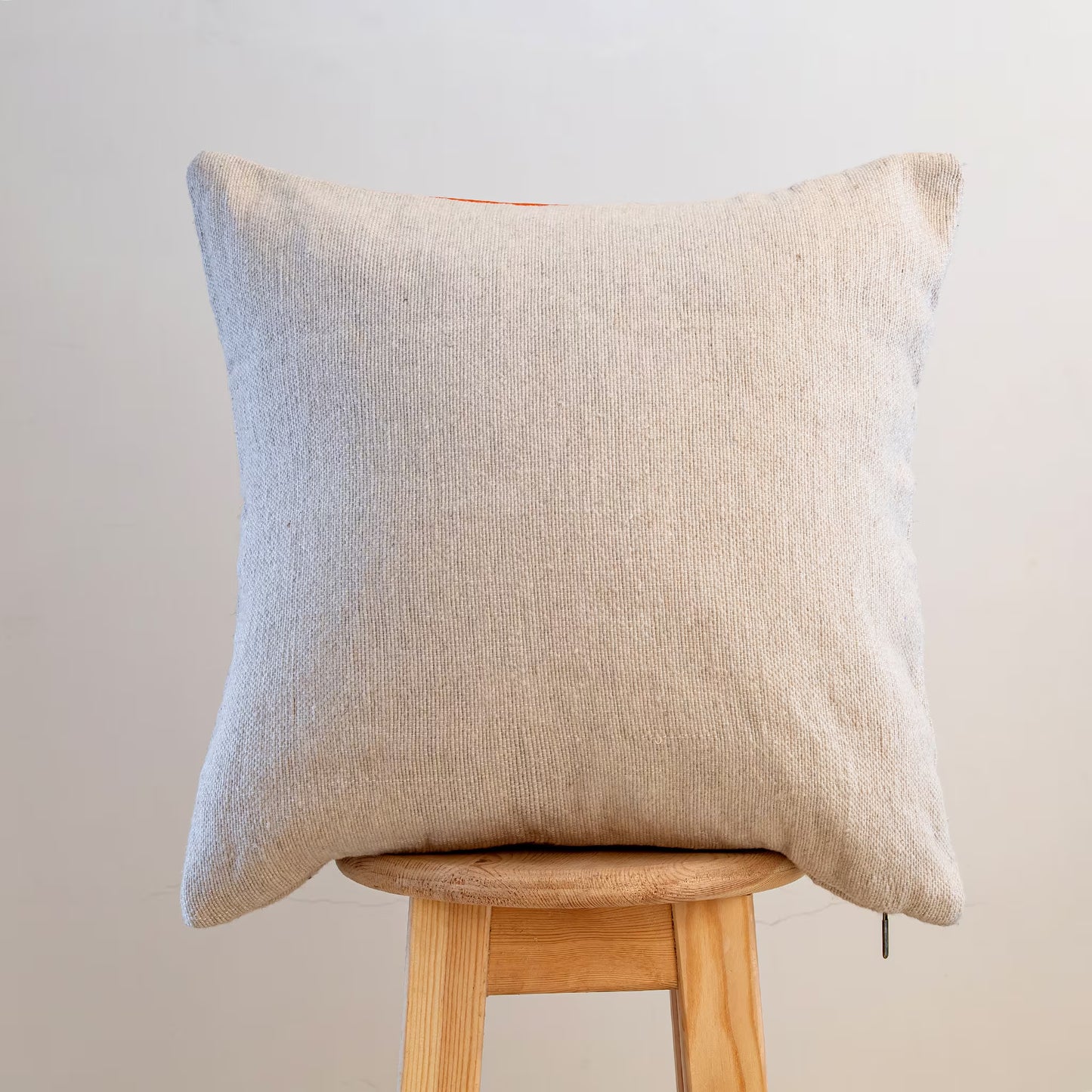 White and Orange Moroccan Decorative Pillow - Handmade Pillow -Livingroom Pillow - Bedroom Pillow - Custom Pillow