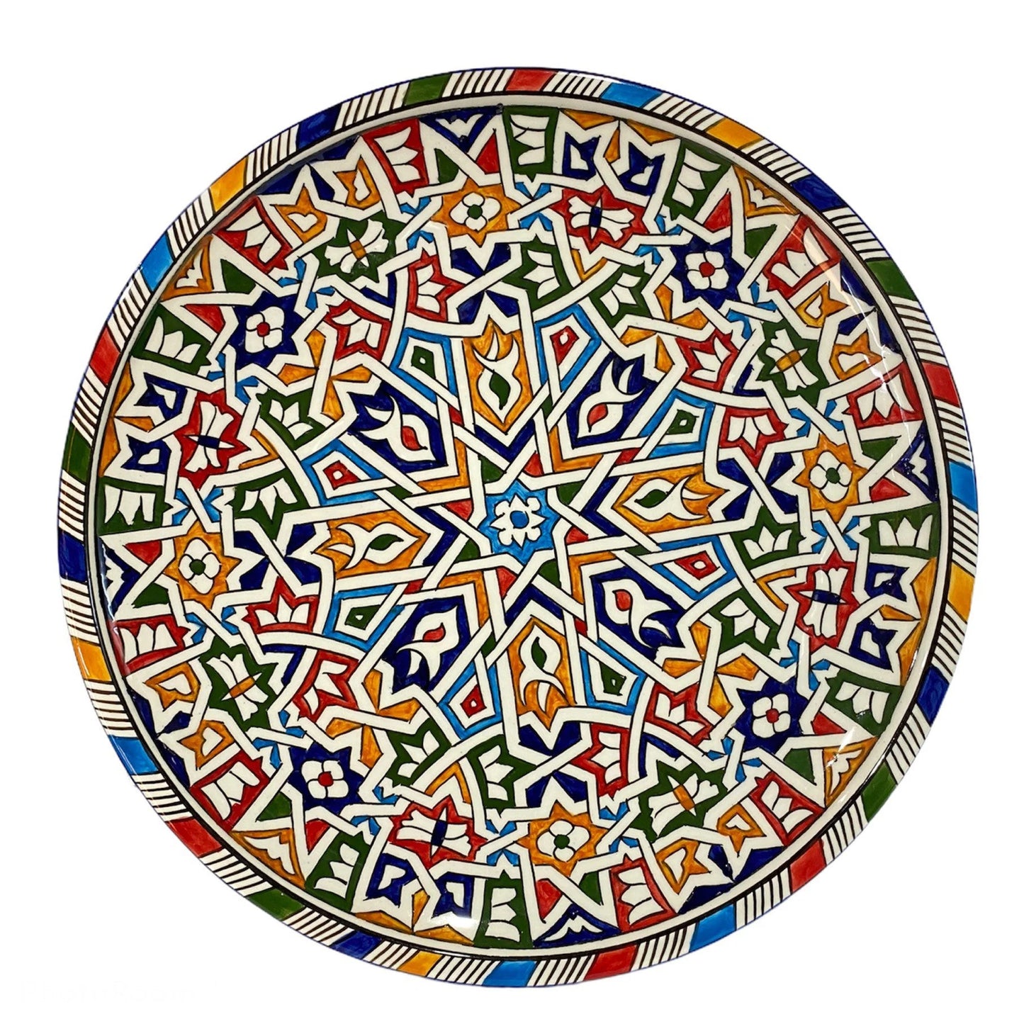 Handmade Moroccan Pottery Pie Dish. Flat Dish/ Cake Dish/Flat Dish.