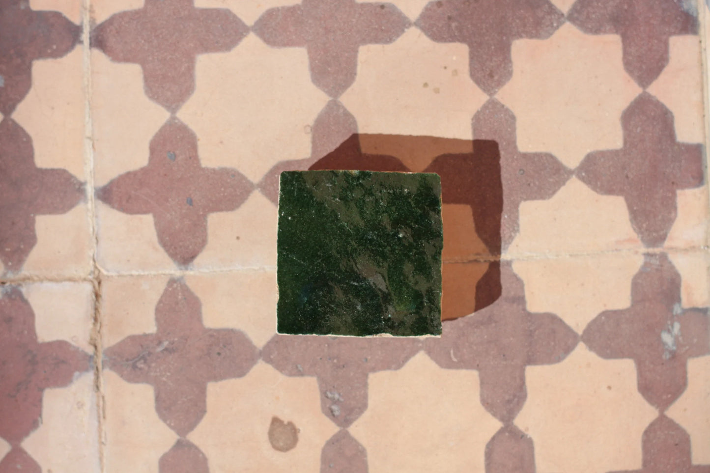 1 Square Foot Zellige Tile Dark Green Tiles Moroccan Tile Square Handmade Rustic Tiles Fireplace Tile Backsplash Zellij Green Mosaic Tile