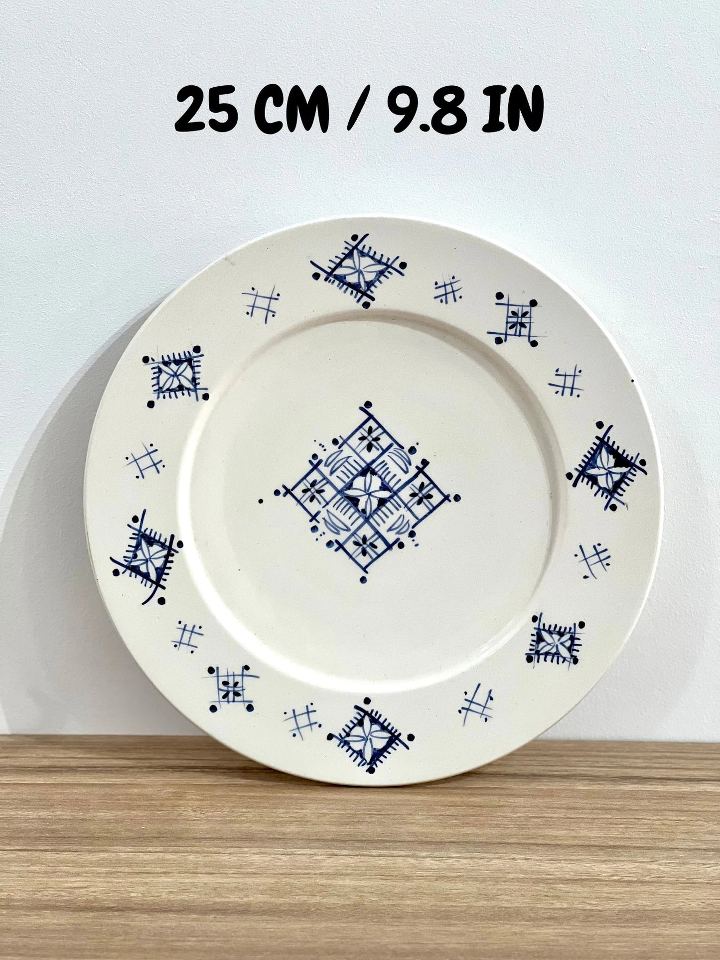 Set of 2 Handmade and Hand-Painted Moroccan Ceramic Plate - Moroccan Serving Platter - Kitchen Serving Platter - Handmade Pottery Dish Set