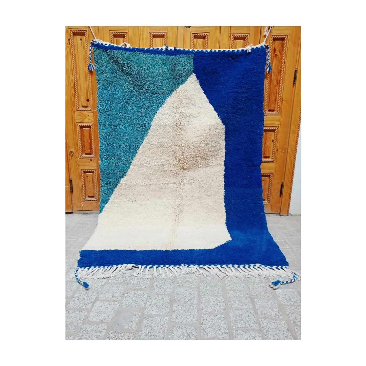 Beni Ourain Rug .Moroccan Azilal Rug Handmade Natural Wool,Berber Carpet Authentic Azilal Area Rug