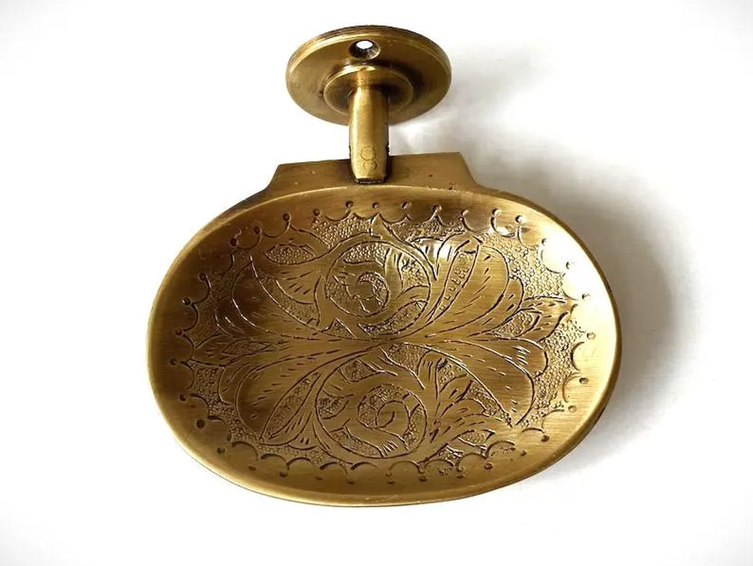 Unlacquered Solid Brass Wall Mounted Soap Dish – Raw and Chic Style Raw Brass Soap Dish, Authentic Finish