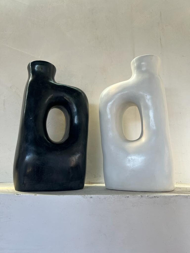 Terracotta Deco, Stucco Pottery Decoration, Natural Deco Black&White