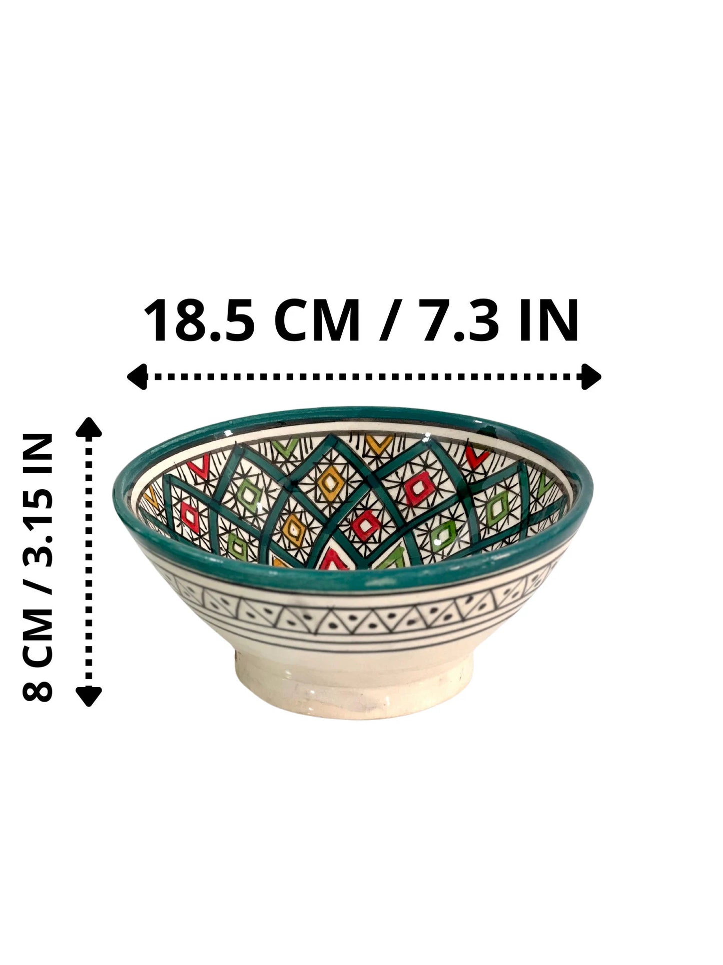 Moroccan Handmade Ceramic Salad Bowl, Handmade Pottery Bowl, Handpainted Moroccan Artisanal Bowl, Unique Decorative Bowl, Housewarming Gift