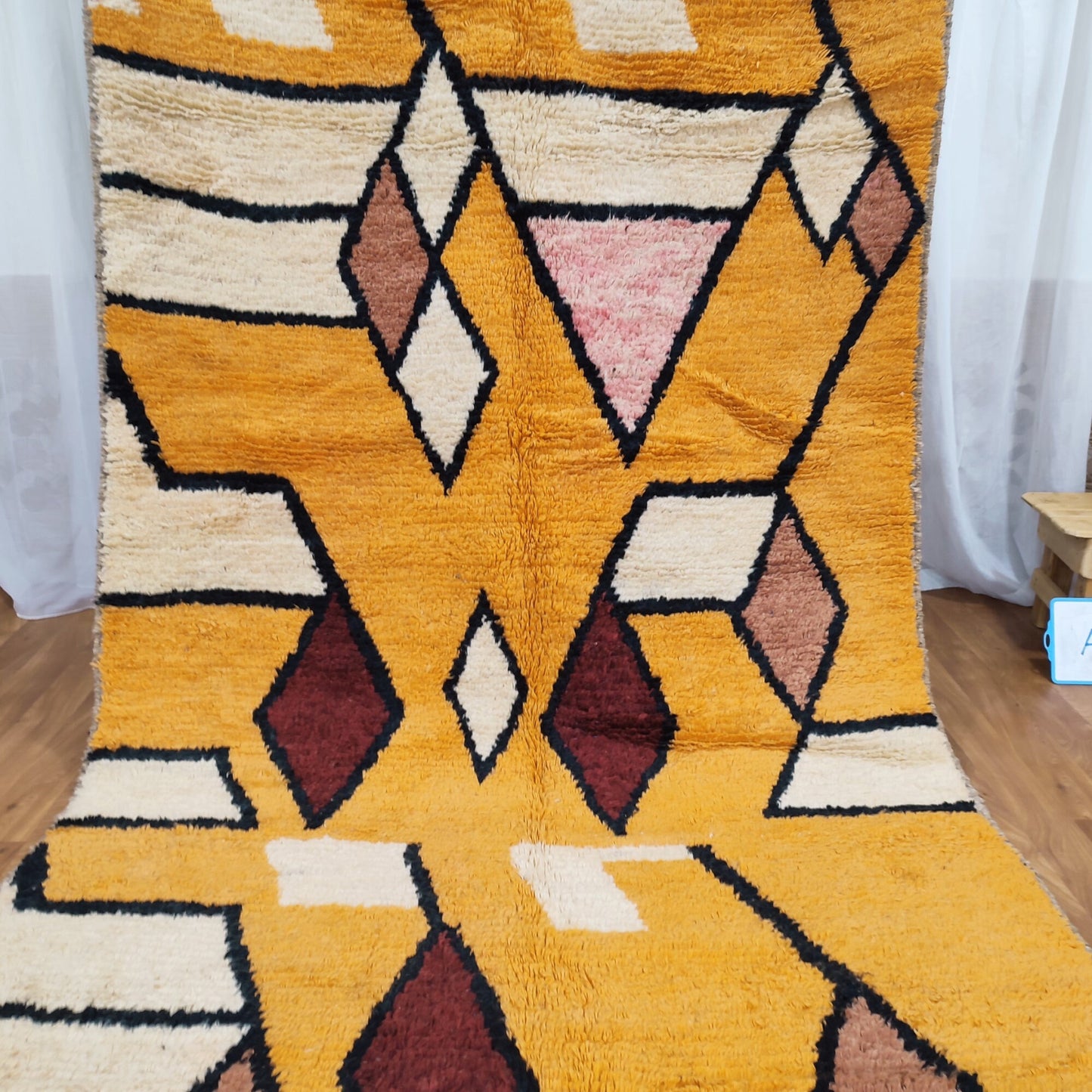 Authentic Moroccan Rug, Vibrant Boujaad Rug, Azilal Rug, Bright Colored Rug, Abstract Carpet, Handmade Rug, Bohemian Rug, Tapis Marocain