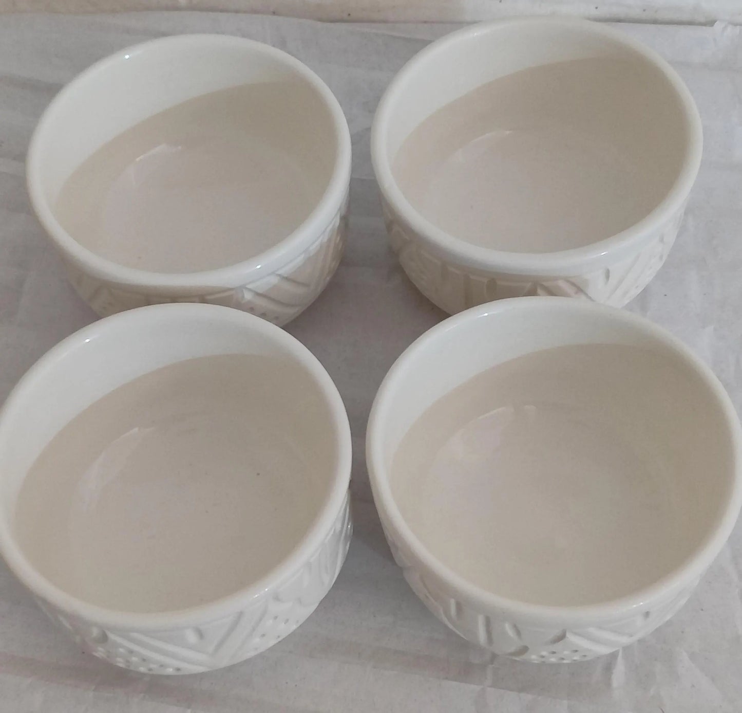 Set of 4 Handmade Moroccan Ceramic Soup,Salad Bowls - Small Ceramic Serving Pottery Bowl for Your Home & Kitchen - Handmade Decorative Gift