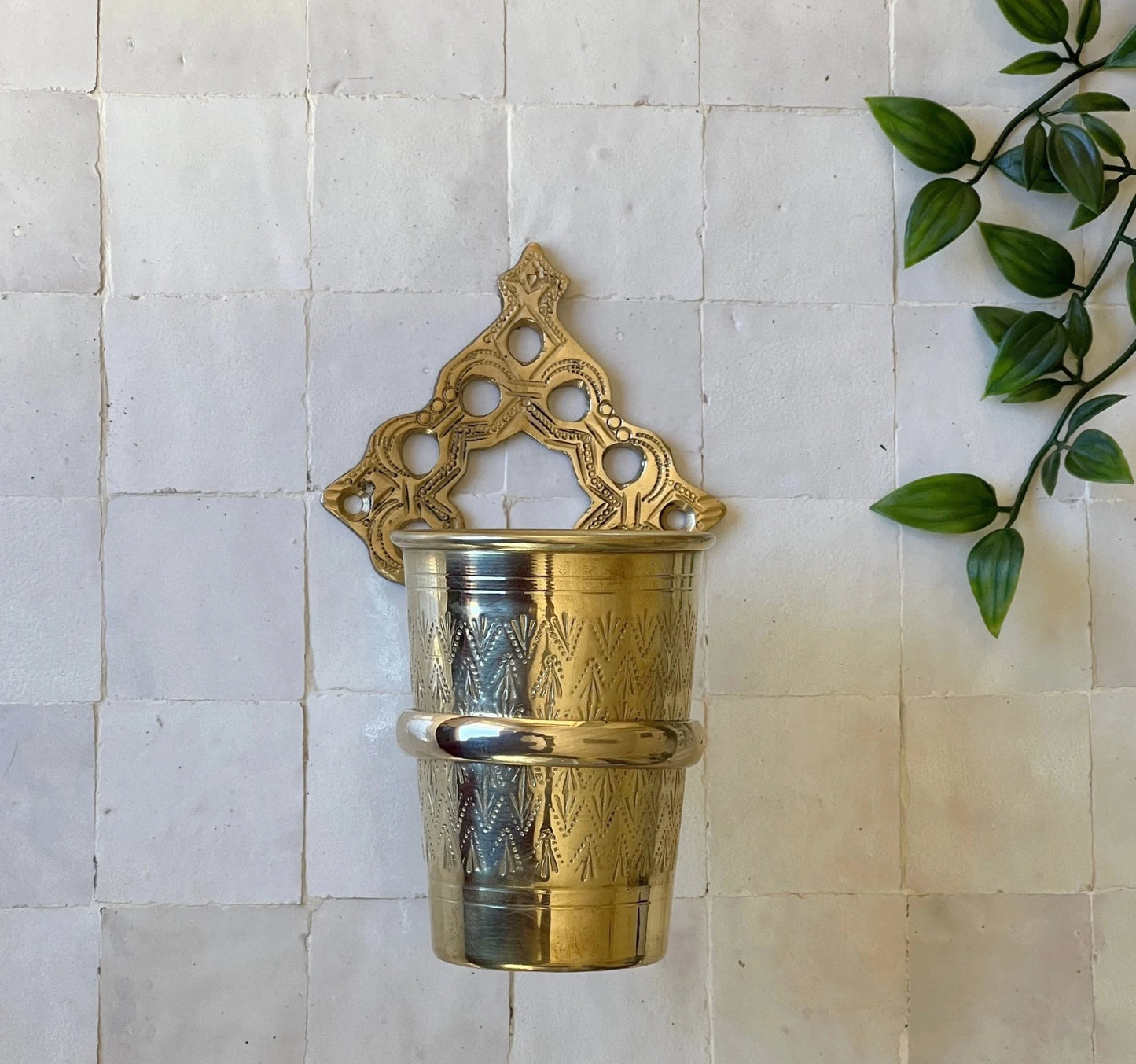 Wall Mounted Toothbrush Holder, Toothpaste Holder, Brass Tumbler, Cup Holder, Bathroom Accessories, Brush Holder