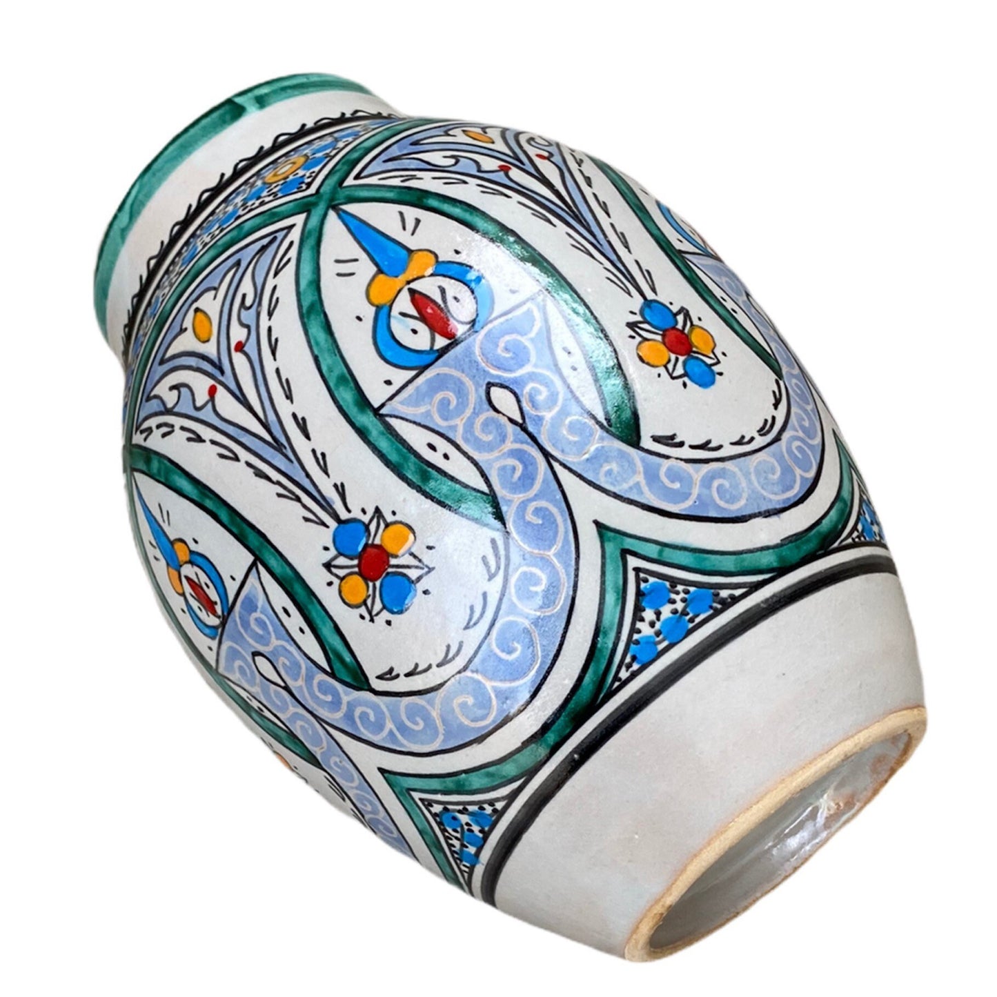 Handmade Traditional Moroccan Ceramic Vase, Moroccan Ceramic Handmade Vase, Pottery Vase, Handmade Vase