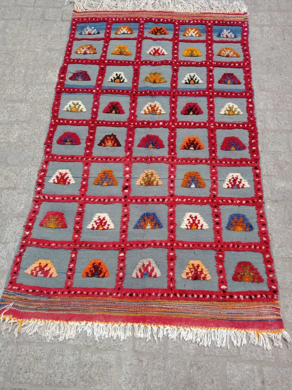 Vintage Rug 3×5 Ft. Moroccan Akhnif Rug, Vintage Berber Rug, Moroccan Kilim, Handmade Wool Rug, Home Decor