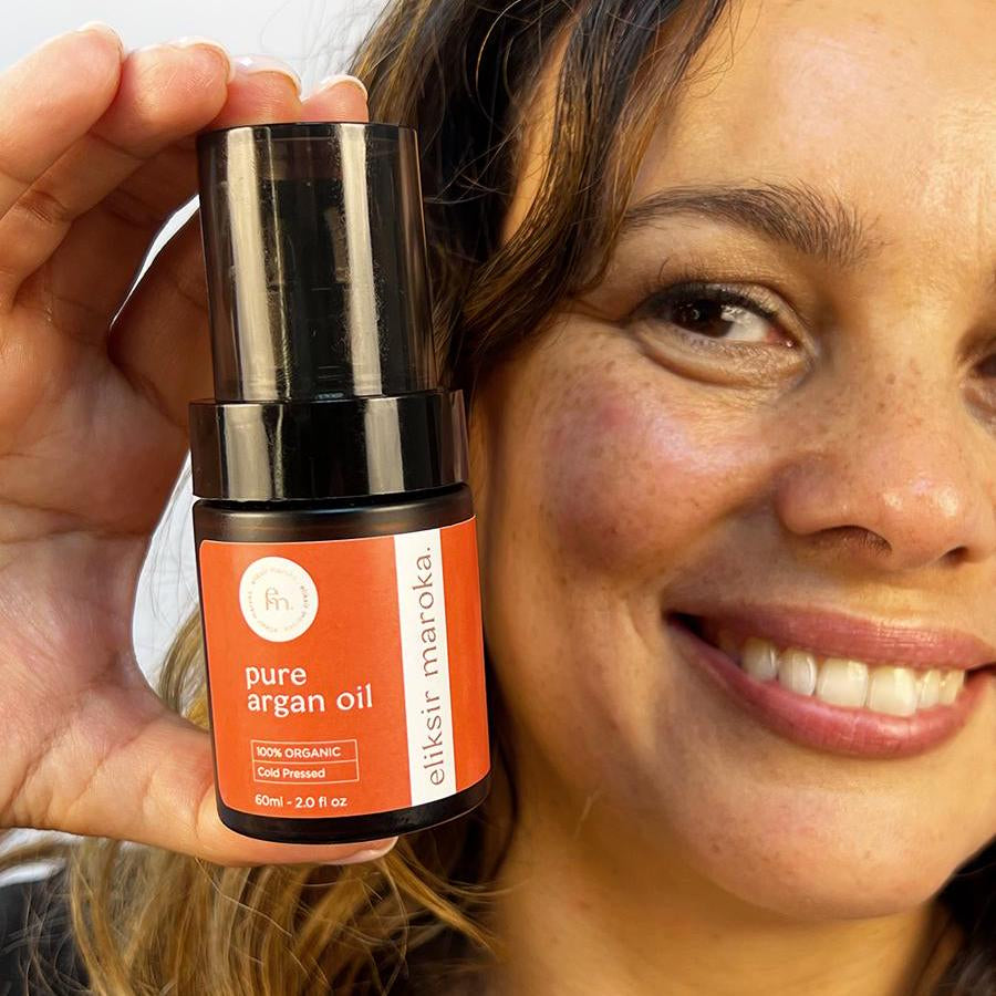 Pure Argan Oil - 100% Organic Moroccan Oil for Skin, Hair & Nails - Cold-Pressed, Vegan, Hydrating and Nourishing - Eliksir Maroka