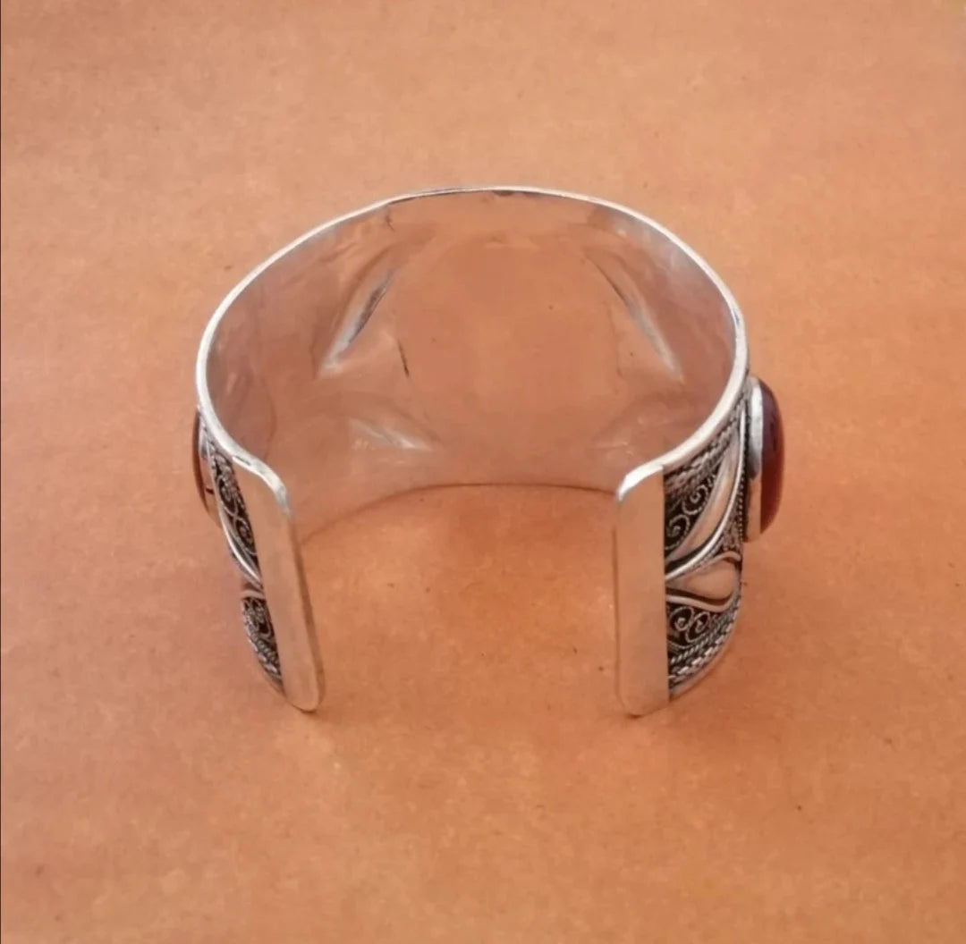 Modern Tuareg Style Large Cuff with Stones