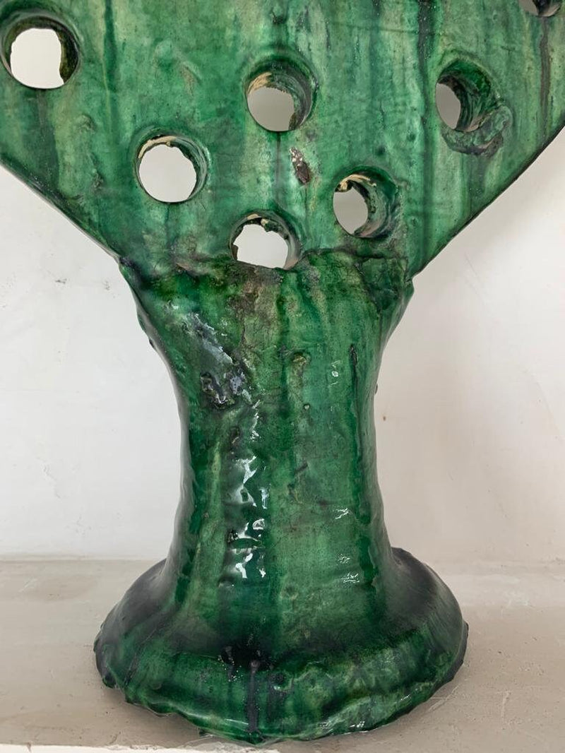 Natural Candle Holder, Pottery Candle Holder