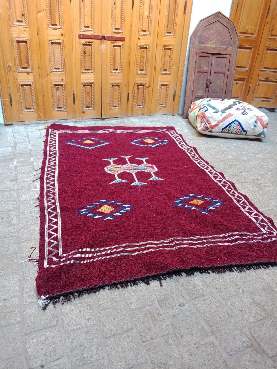 Moroccan Berber Rug. Handmade Berber Rug.Berber Kilim . Authentic Azilal. Sabra Rug. Boho Rug