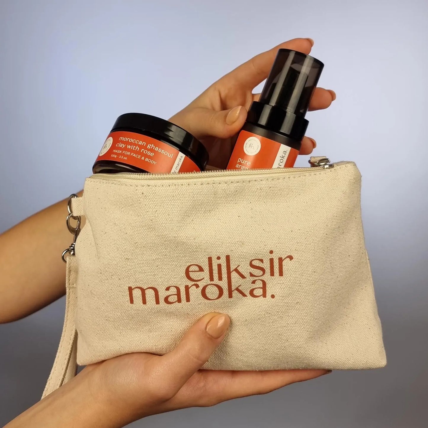 Pure Argan Oil - 100% Organic Moroccan Oil for Skin, Hair & Nails - Cold-Pressed, Vegan, Hydrating and Nourishing - Eliksir Maroka