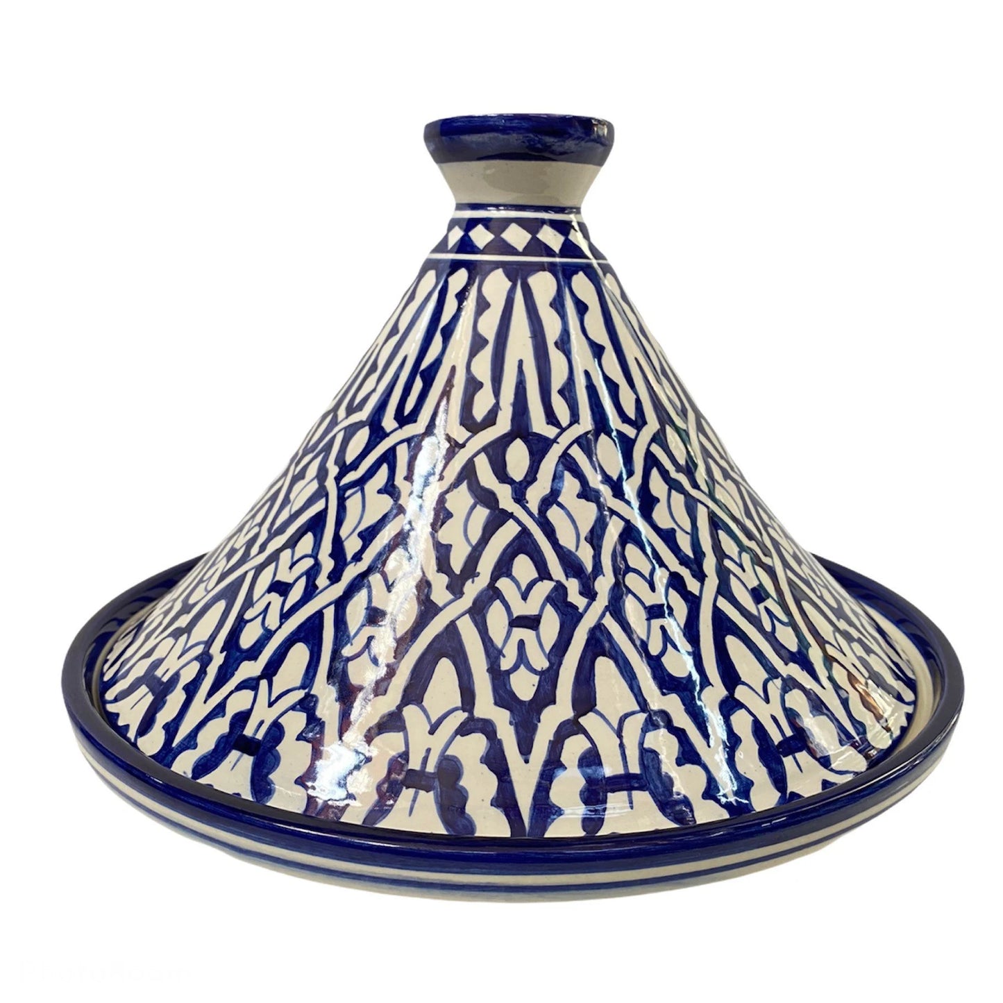 Handmade and Hand Painted Fes Ceramic Tagine Dish / Moroccan Tagine Dish / Tagine Dish for Serving Only.