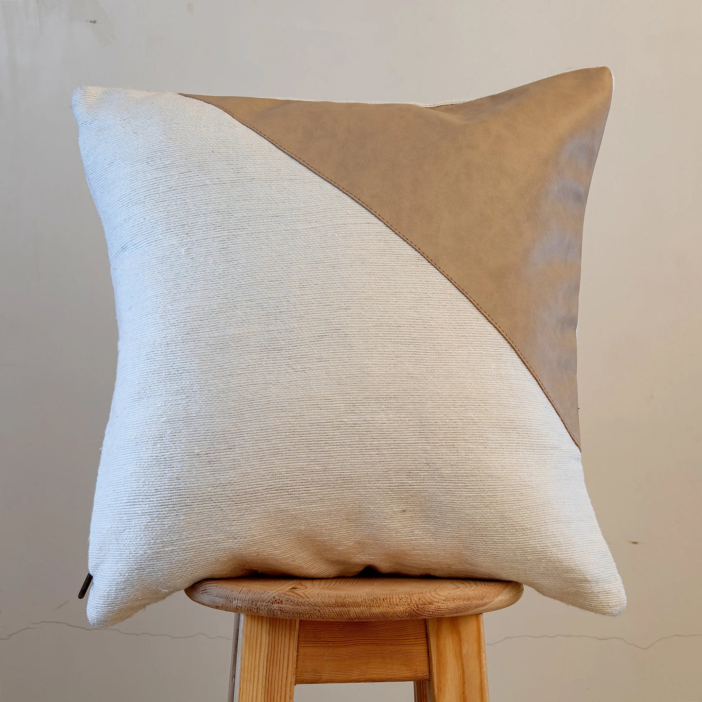 White and Natural Moroccan Decorative Pillow - Handmade Pillow -Livingroom Pillow - Bedroom Pillow - Custom Pillow