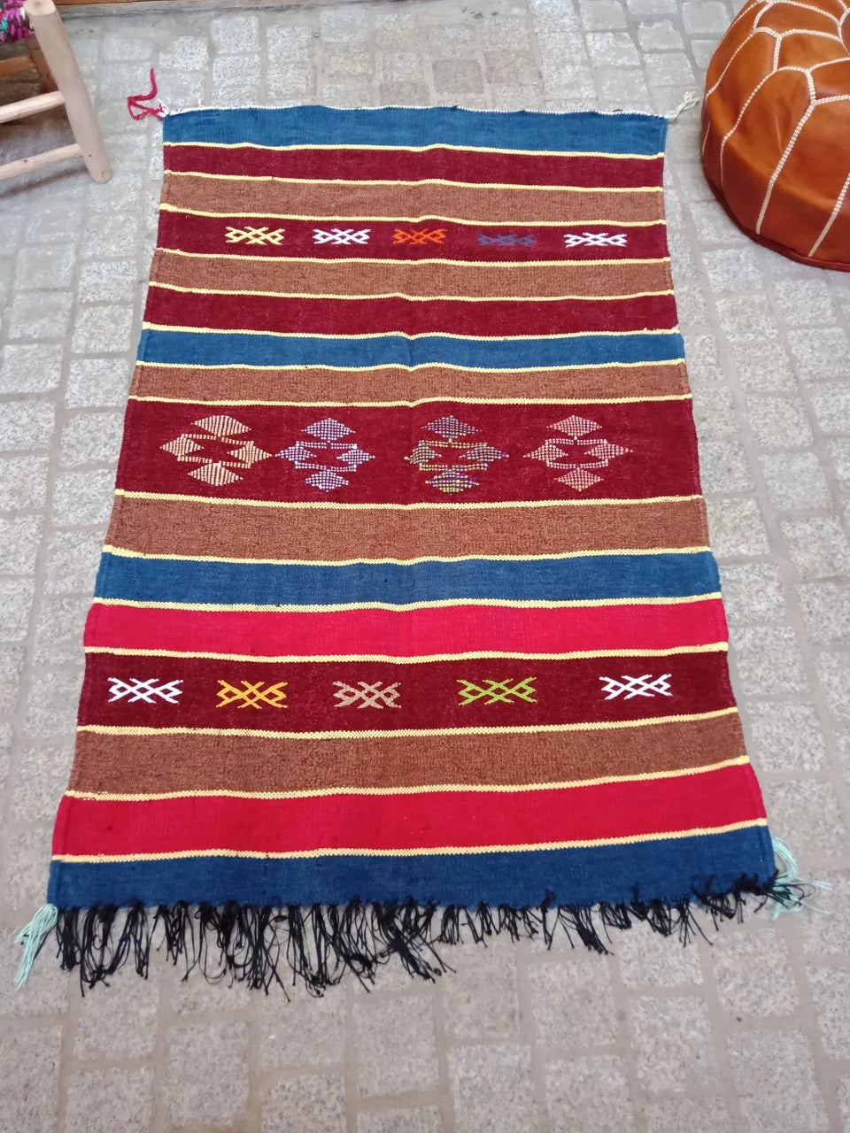 Cactus Silk Rug - Moroccan Cactus Silk Kilim Handmade .Cactus Silk Rug ,Sabra Carpet Berber Authentic Azilal Area Rug. Sabra Rug
