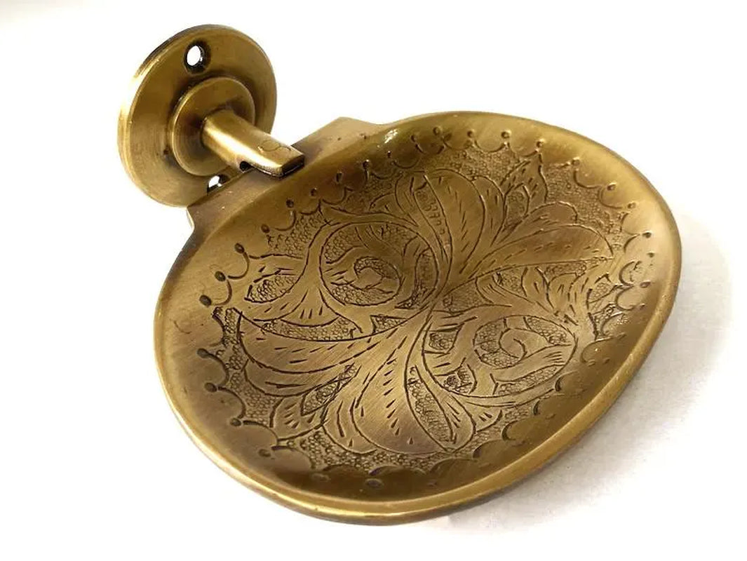 Unlacquered Solid Brass Wall Mounted Soap Dish – Raw and Chic Style Raw Brass Soap Dish, Authentic Finish