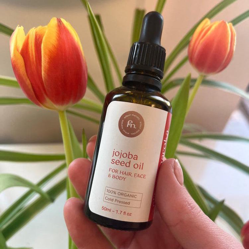 Organic Jojoba Oil - 100% Pure Cold-Pressed Oil for Hydrating Skin, Hair, and Nails - Natural Moisturizer for Dry Skin and Anti-Aging