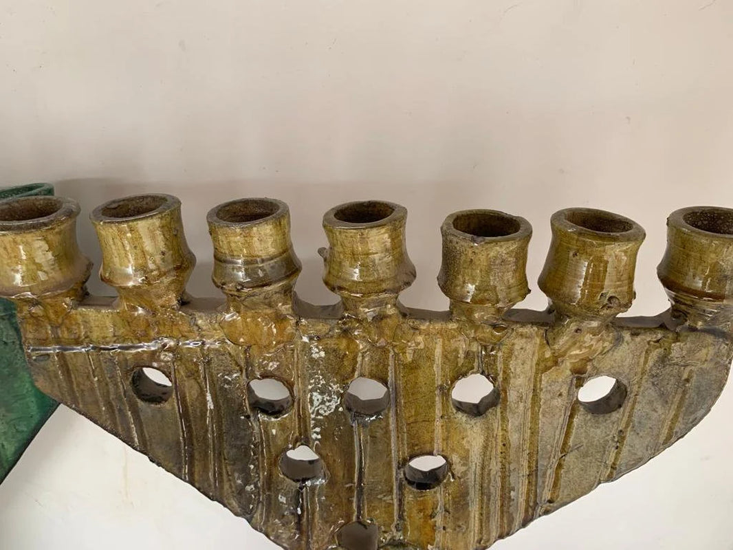 Natural Candle Holder, Pottery Candle Holder