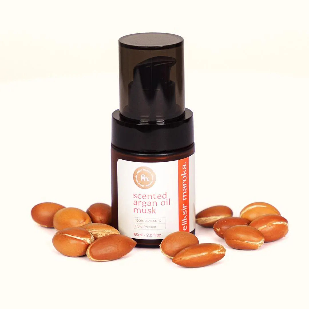 Scented Argan Oil Rose Essence - Hydrating Moroccan Oil for Skin, Hair & Nails - Vegan, Cruelty-Free, Natural Beauty - Eliksir Maroka
