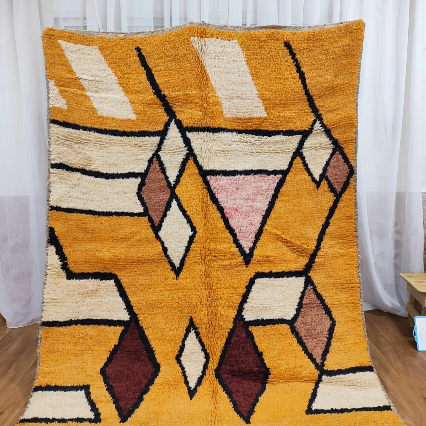 Authentic Moroccan Rug, Vibrant Boujaad Rug, Azilal Rug, Bright Colored Rug, Abstract Carpet, Handmade Rug, Bohemian Rug, Tapis Marocain
