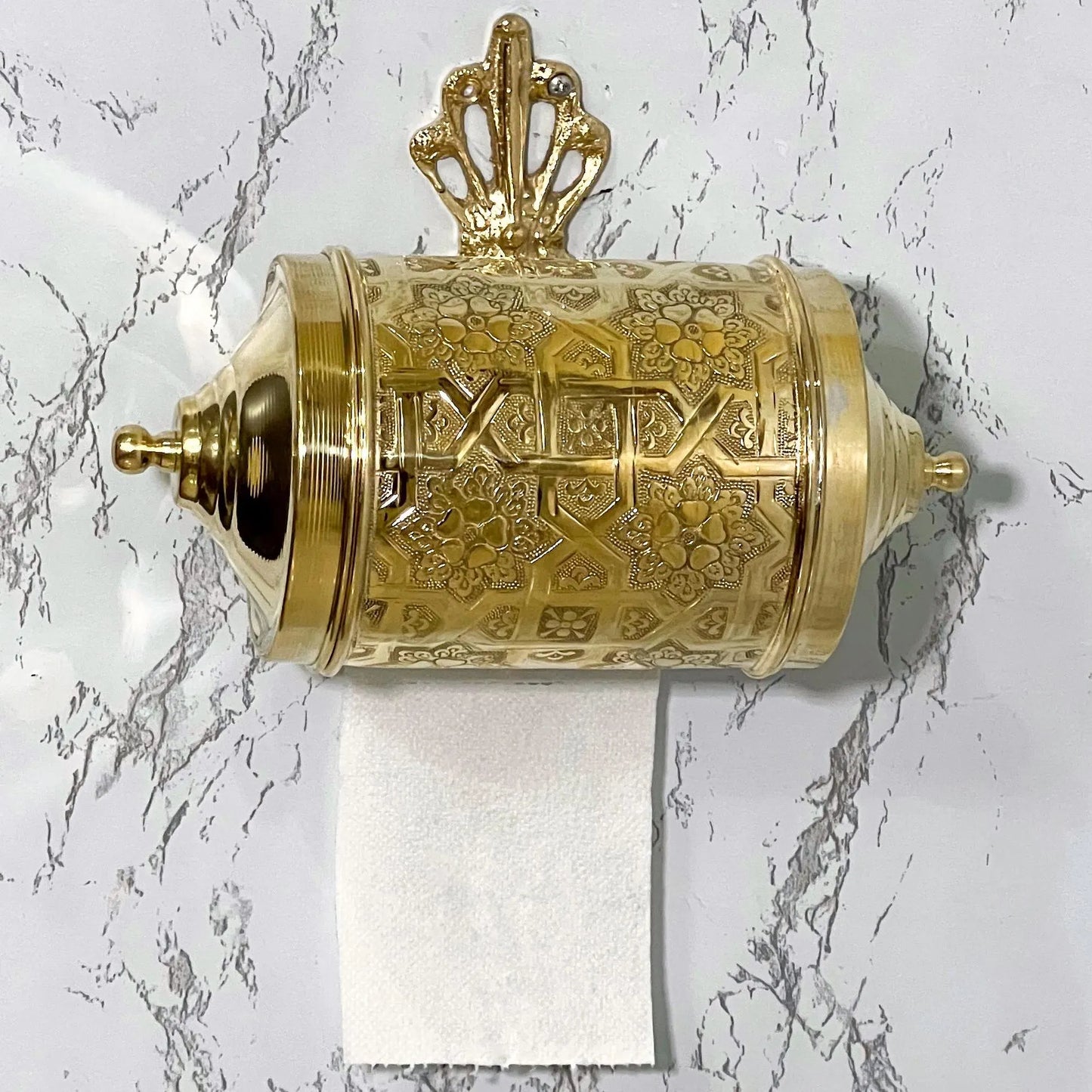 Unlacquered Brass Toilet Paper Holder Hardware, Solid Brass Toilet Paper Holder, Handcrafted Power Room Roll Holder