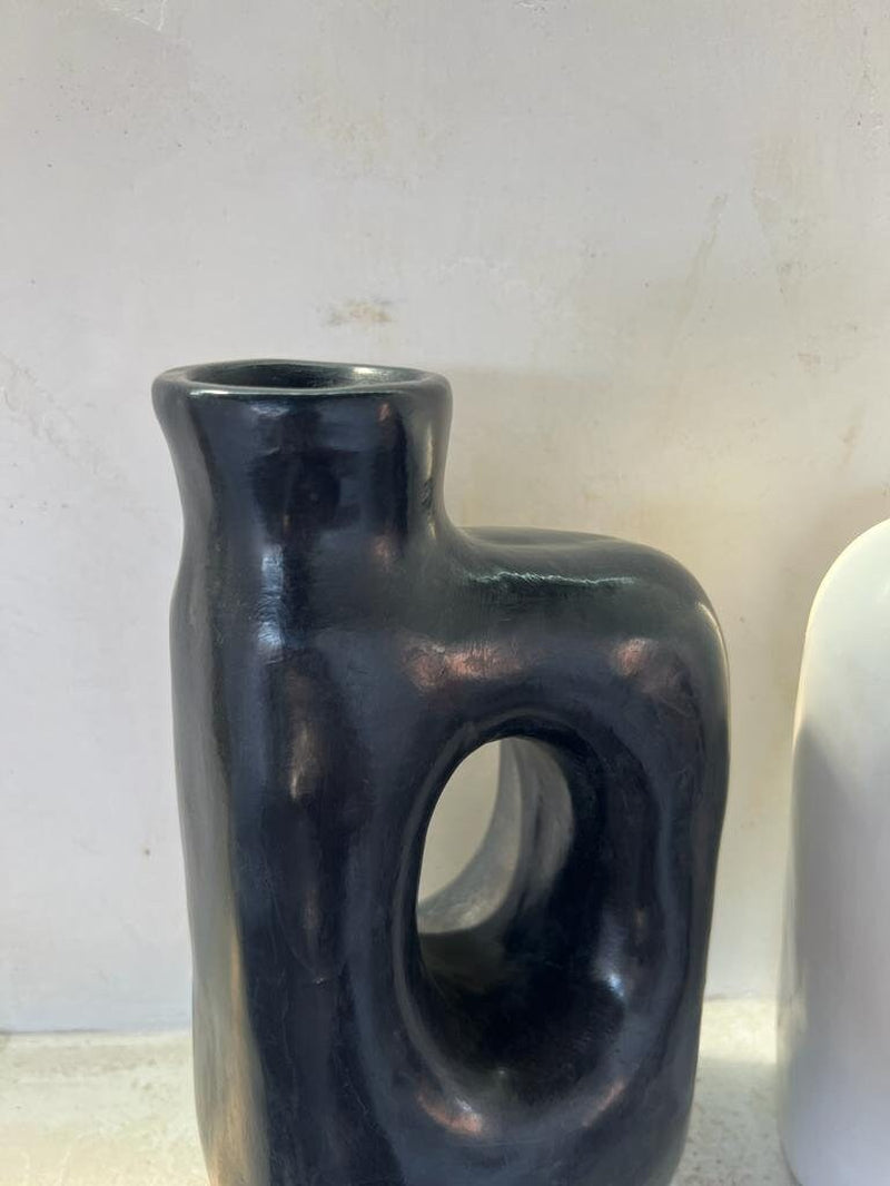 Terracotta Deco, Stucco Pottery Decoration, Natural Deco Black&White