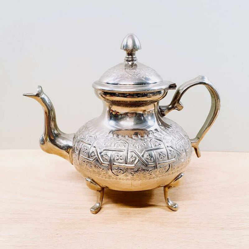 Set of 2 Moroccan Teapots, Teapot for One or 3 Cups, Moroccan Green Tea, Small and Large Teapot