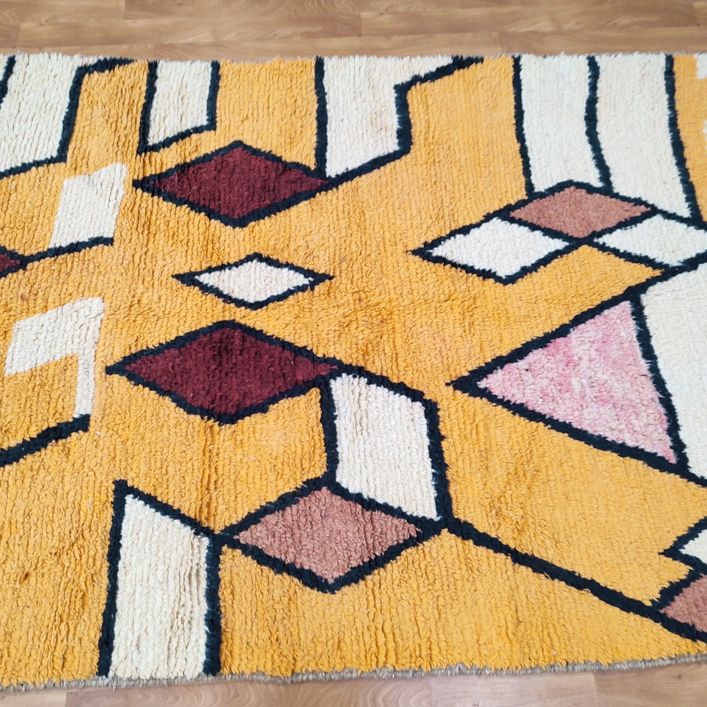 Authentic Moroccan Rug, Vibrant Boujaad Rug, Azilal Rug, Bright Colored Rug, Abstract Carpet, Handmade Rug, Bohemian Rug, Tapis Marocain