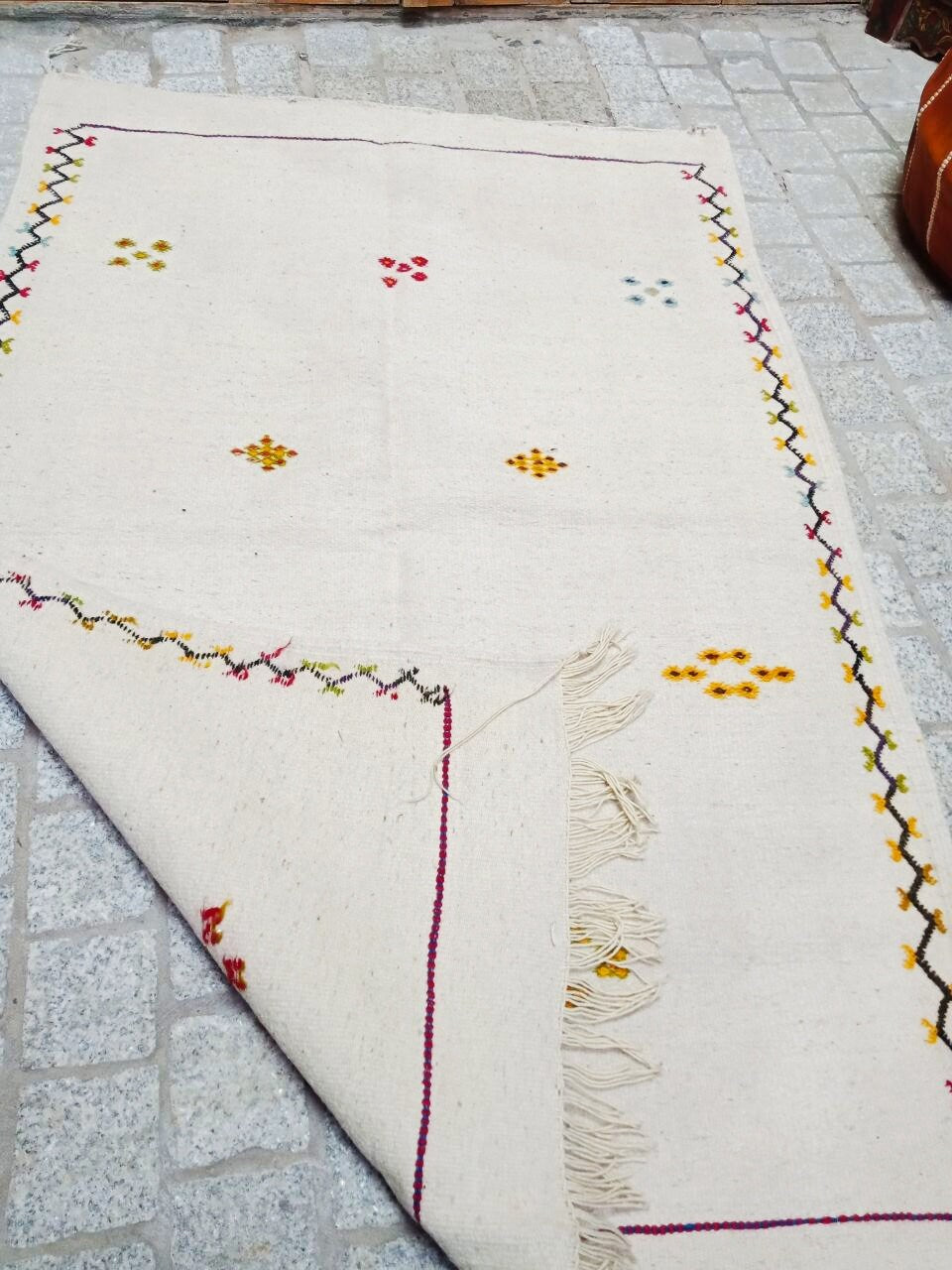 Moroccan Akhnif Rug 3×5 Ft . Moroccan Berber Kilim, Handmade Wool Rug. Large Berber Rug, Area Rug