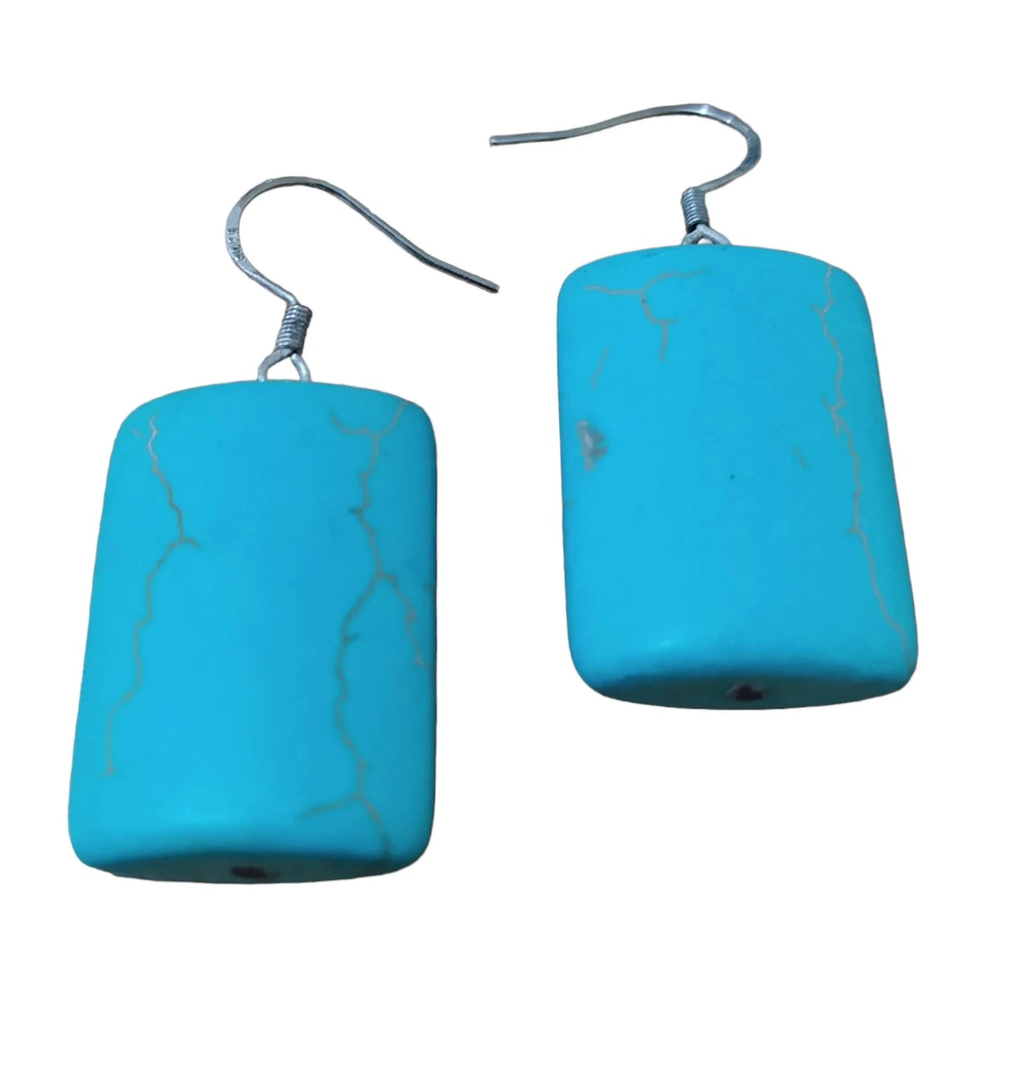 Turquoise and Sterling Silver 925, Beautiful Earrings Handmade with Love, an Exclusive Product, Valentine Day Gift Idea.