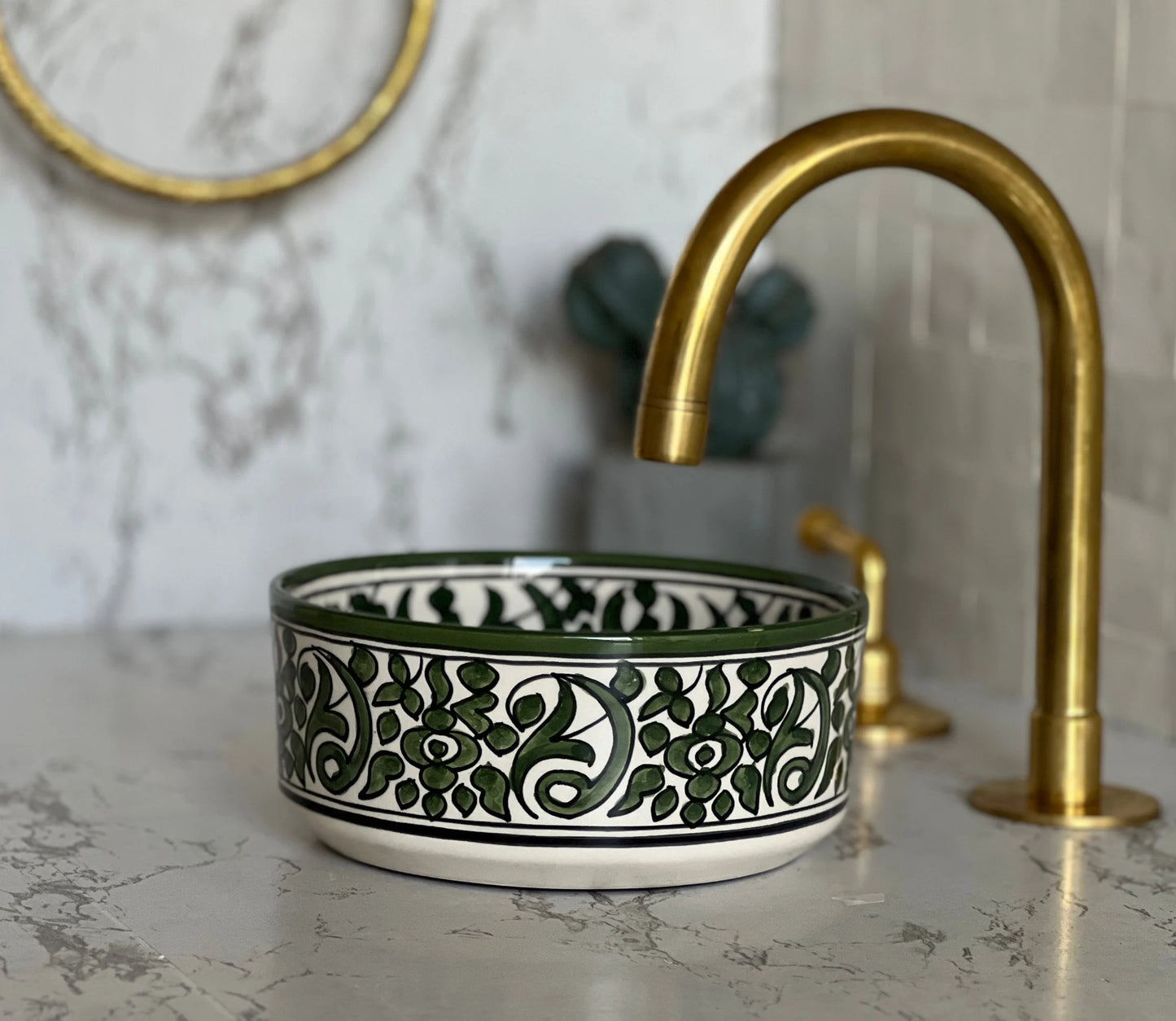 Antique Sink, Small Bathroom Sink, Moroccan Handmade Ceramic Basin, Hand Wash Basin, Free Gift INCLUDED