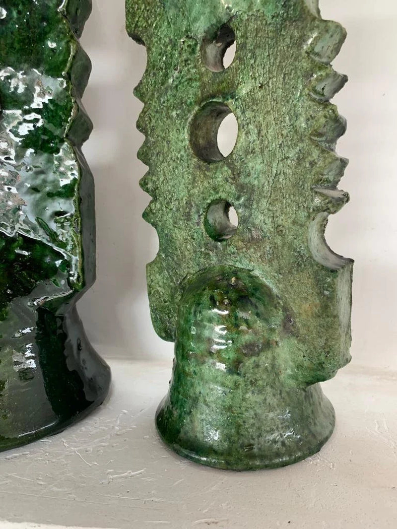 Boho Green Tamegroute Candle Holder