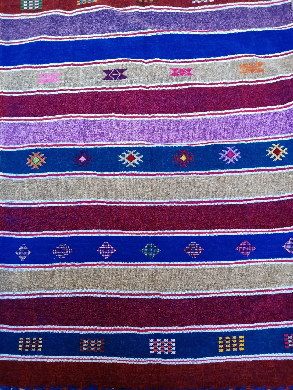 Cactus Silk Rug 3×5 Ft, Moroccan Cactus Silk Kilim Handmade .Cactus Silk Rug ,Sabra Carpet Berber Authentic Azilal Area Rug. Colorful Rug