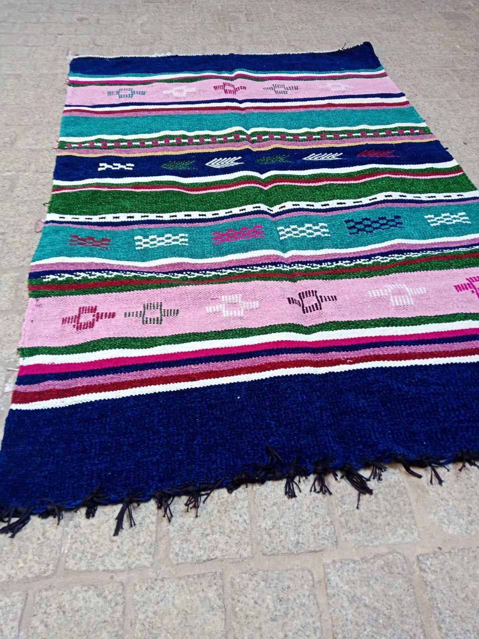Cactus Silk Rug, Moroccan Cactus Silk Kilim Handmade .Cactus Silk Rug ,Sabra Carpet Berber Authentic Azilal Area Rug. Colorful Rug