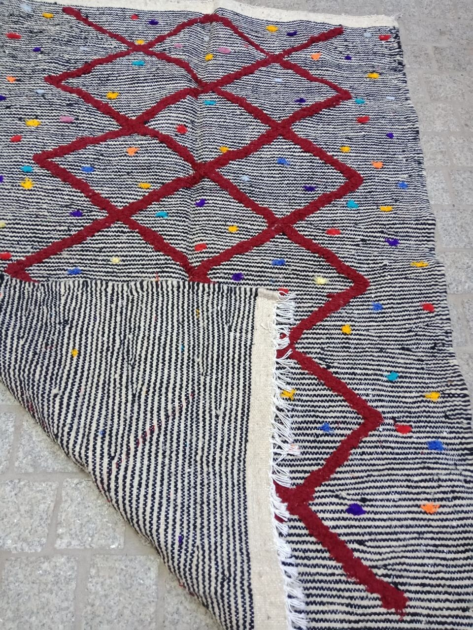 Moroccan Zanafi Rug .Handmade Berber Wool Rug Authentic Azilal Carpet Area Rug - Vintage Berber Rug - Zanafi Rug