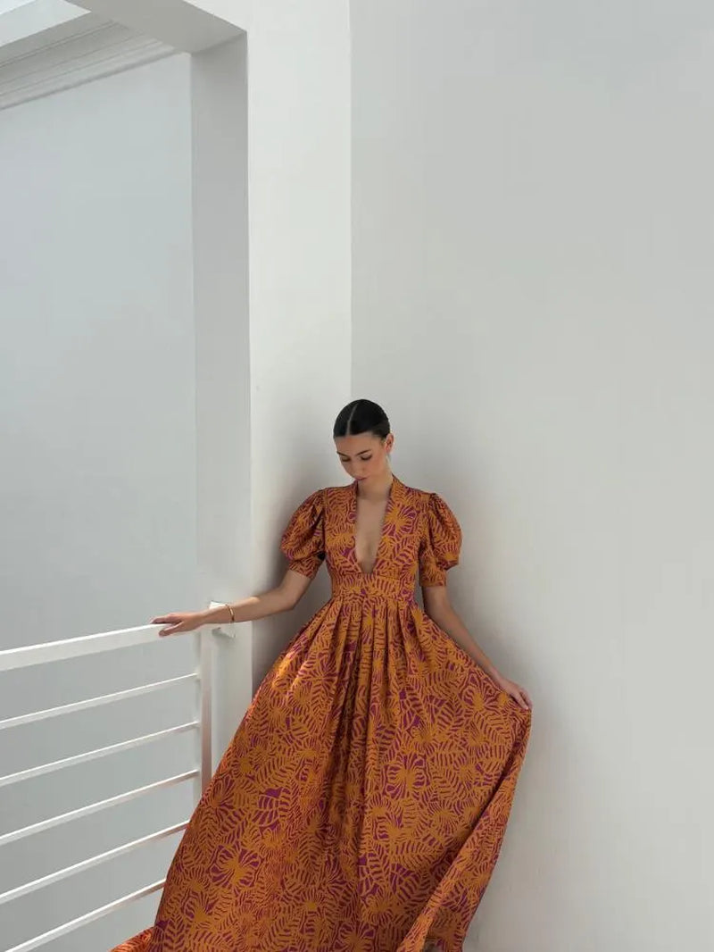Alexia’S Dress Orange & Fuchsia