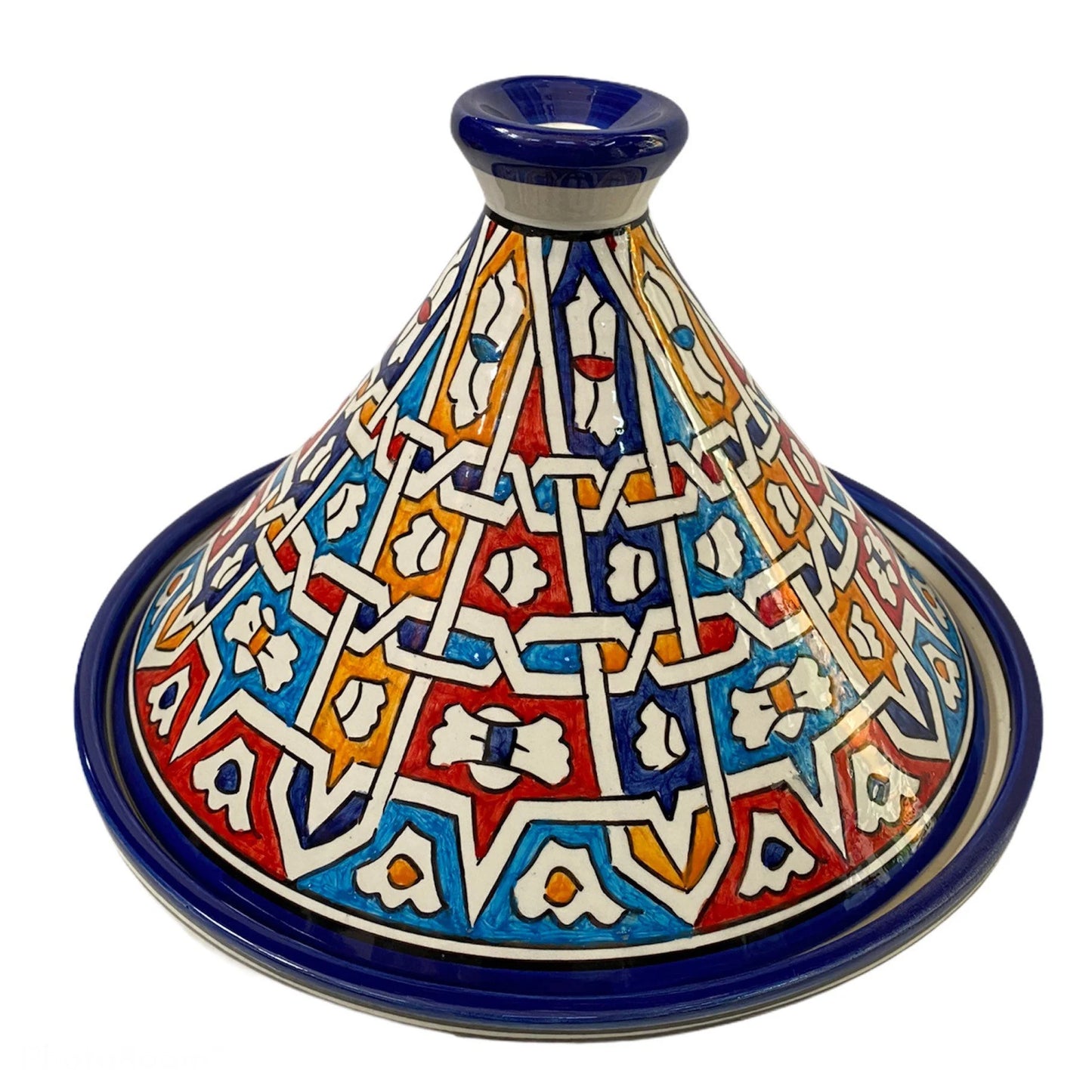Handmade and Hand Painted Fes Ceramic Tagine Dish / Moroccan Tagine Dish / Tagine Dish for Serving Only.