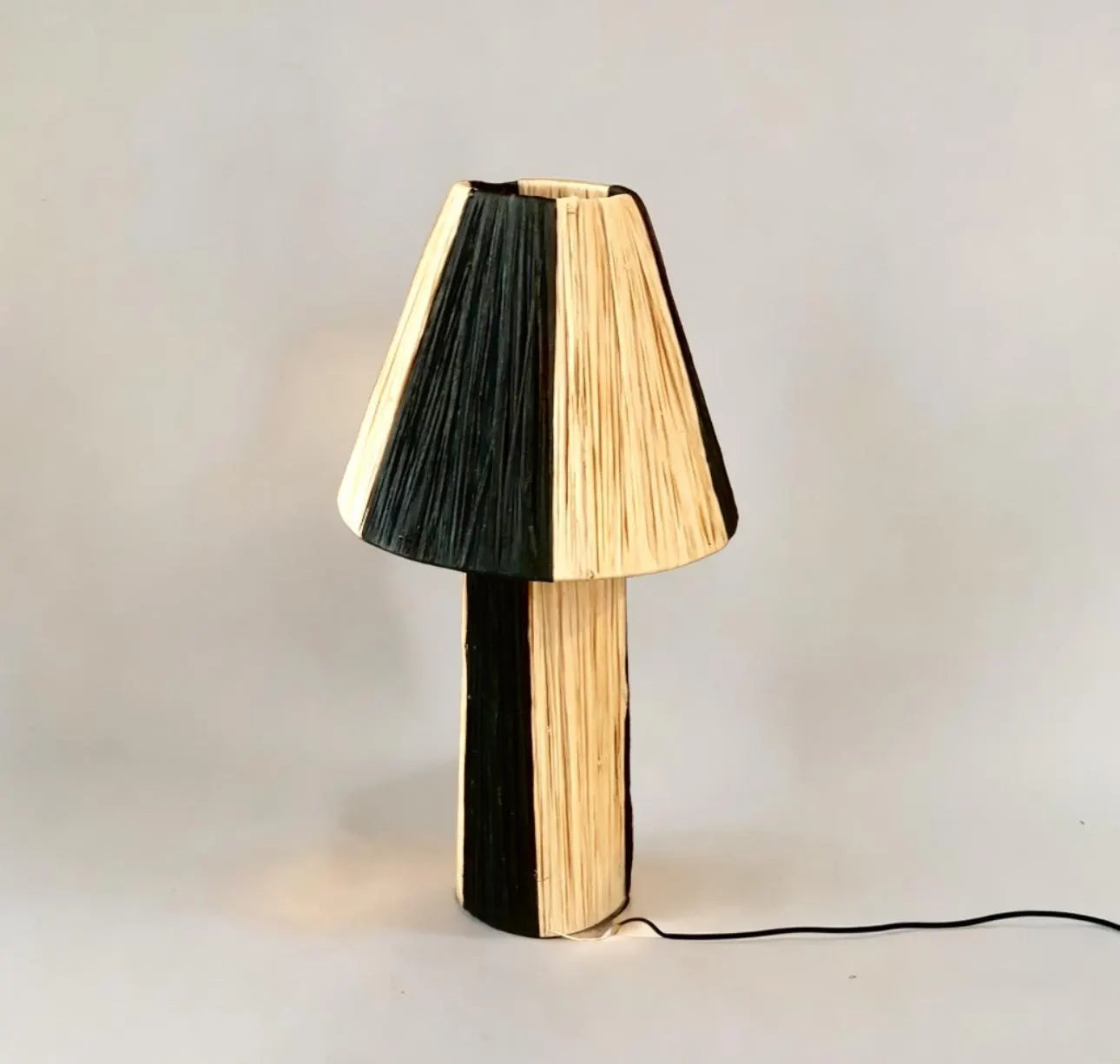 Raffia Natural Raffia Lamp, Raffia Lampshade, TABLE LAMPSHADES Moroccan Handmade in Rattan,Lamp