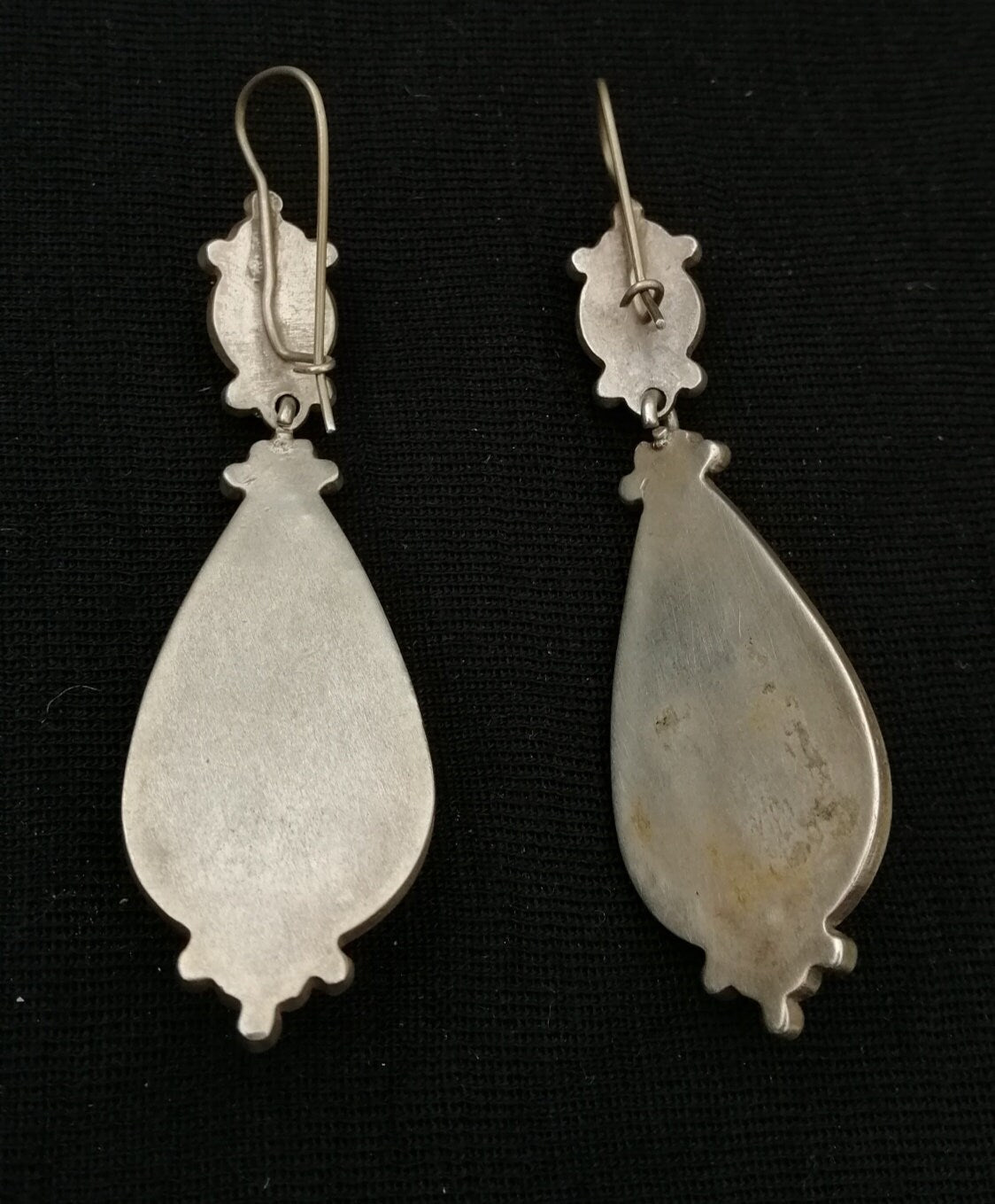 Elegant Berber Silver and Turquiose Teardrop Earrings