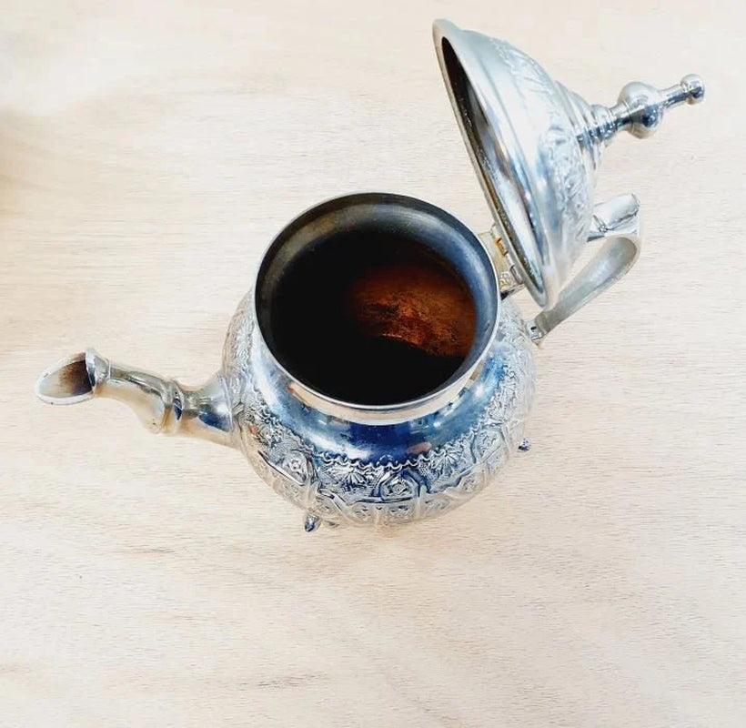 Set of 2 Moroccan Teapots, Teapot for One or 3 Cups, Moroccan Green Tea, Small and Large Teapot