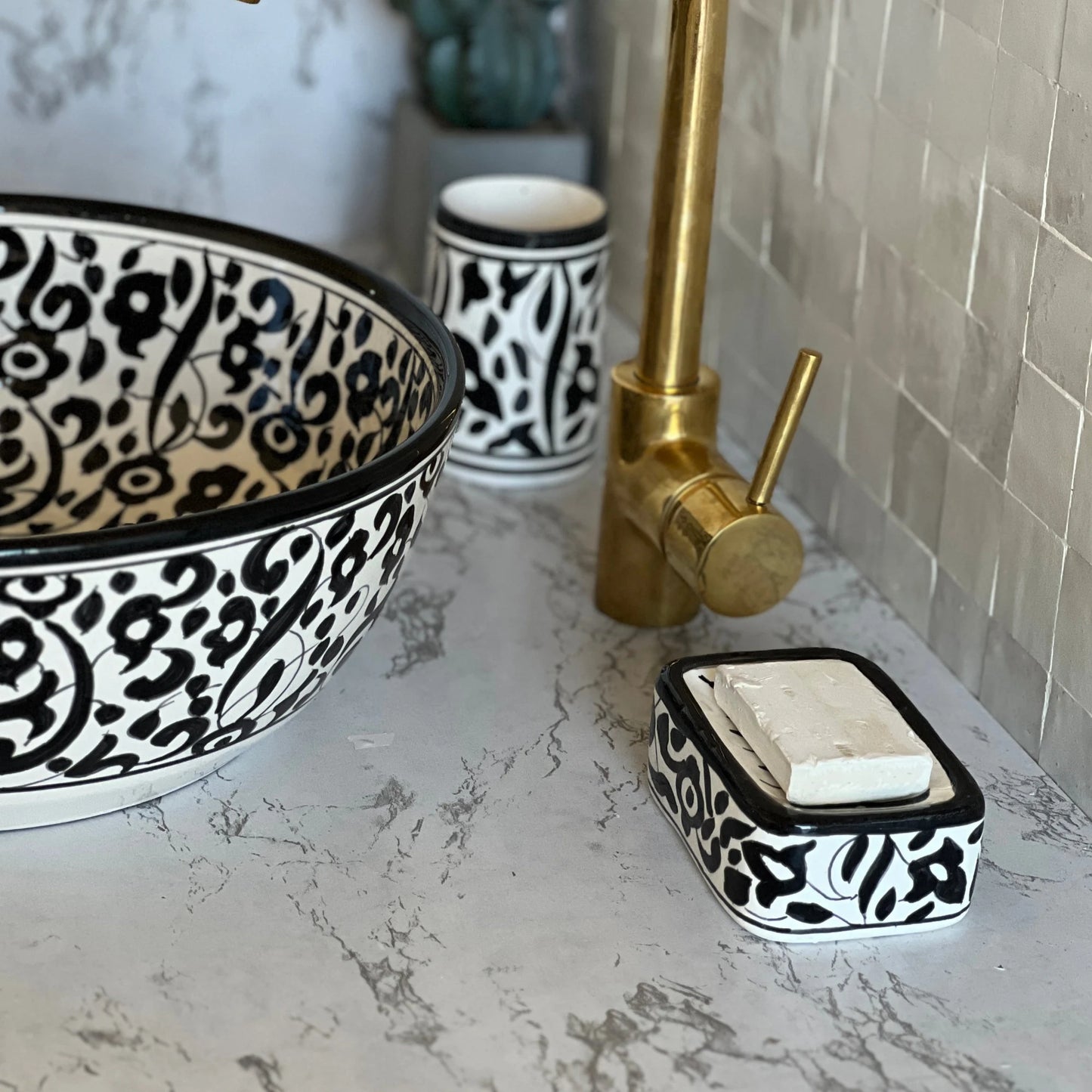 Antique Wash Basin, Vessel Sink, Bathroom Basin, Sink Bowl, Moroccan Handmade Ceramic Basin, Free Gift INCLUDED