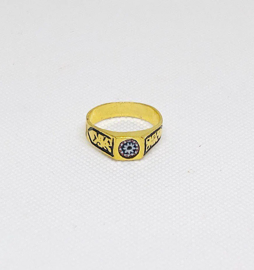 Berber Tuareg Brass Copper Rings, Handmade Brass Rings with African Stone, Boho Rings, Unique Gift for Him or Her