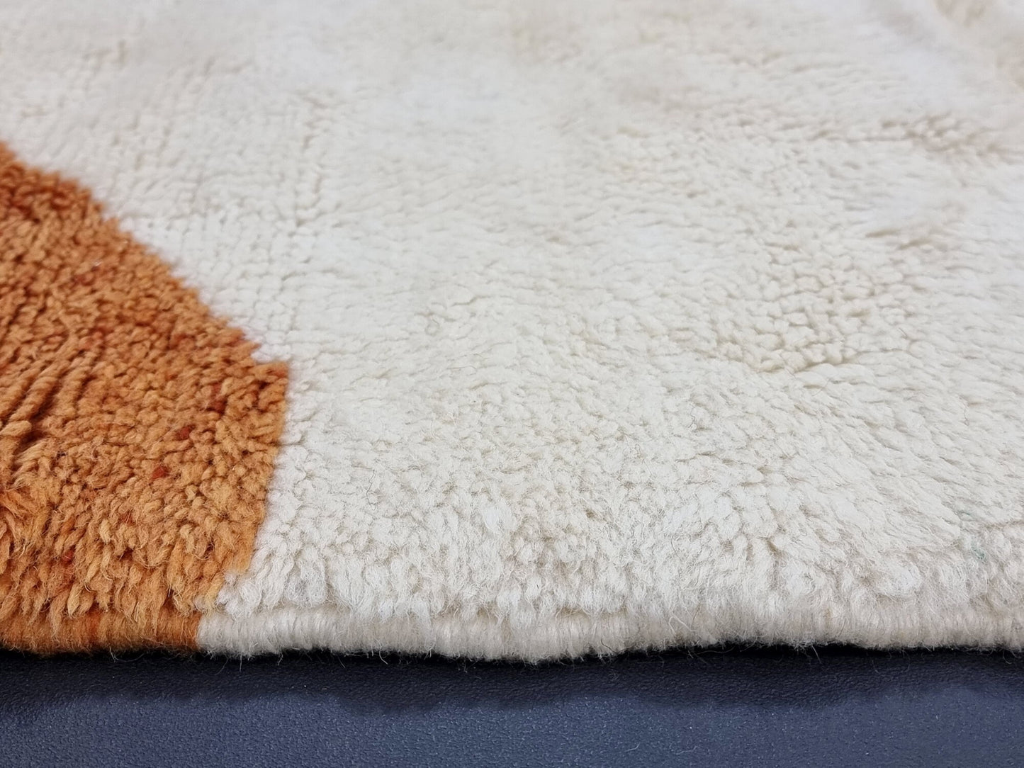 BERBER CARPET 6X6, Gorgeous Mrirt Rug, Patchwork Moroccan Rug, Brown & White Rug, Hand-Knotted Wool Rug, Beni Mrirt Area Rug, Shag Rug.