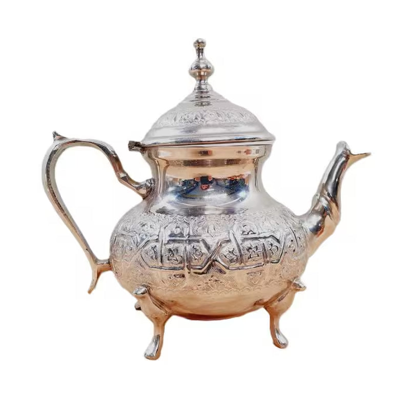 Set of 2 Moroccan Teapots, Teapot for One or 3 Cups, Moroccan Green Tea, Small and Large Teapot