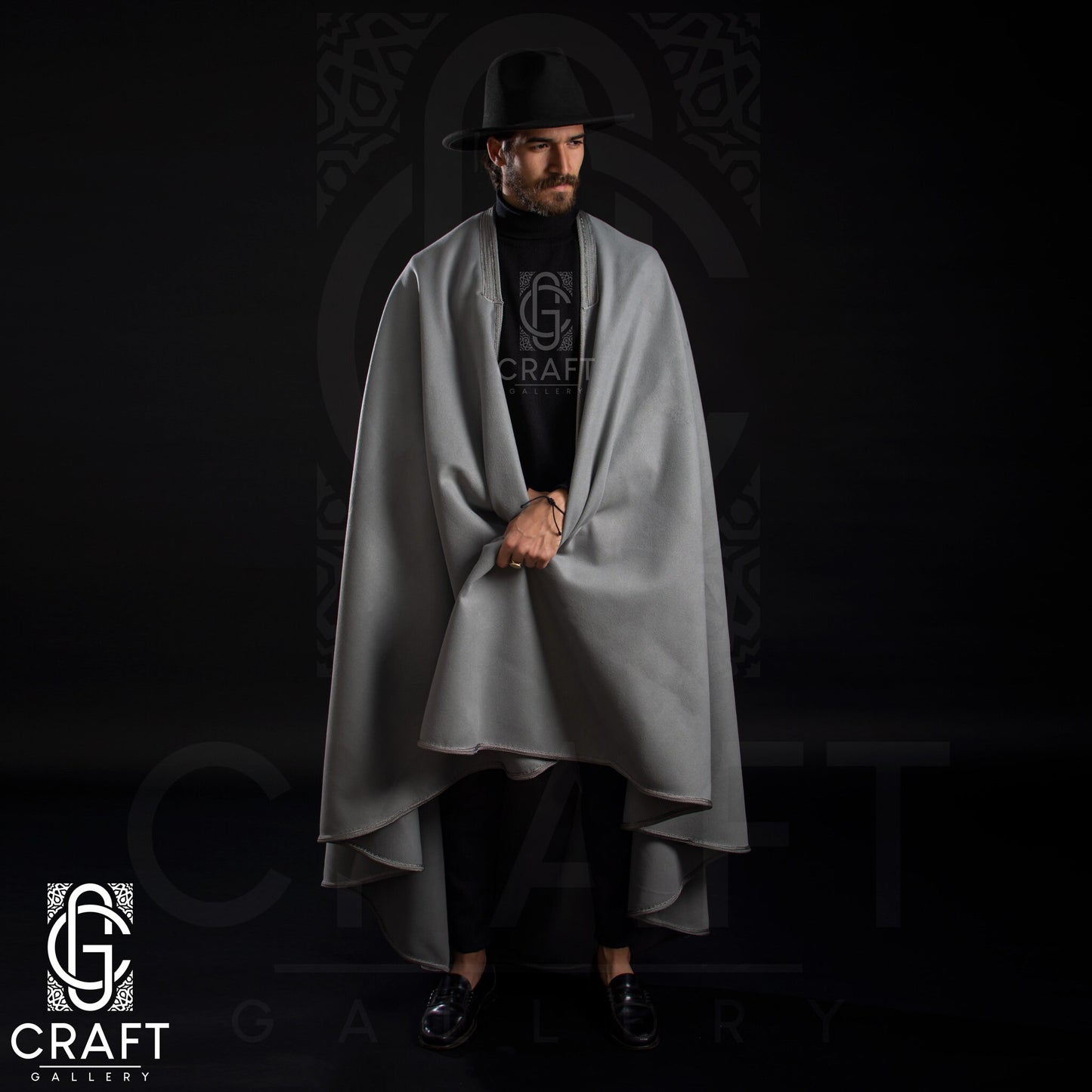 Moroccan Handmade _ Luxury Winter Warm Cape _ Hooded Long Overcoat_ Poncho Winter Coat Silham Burnous